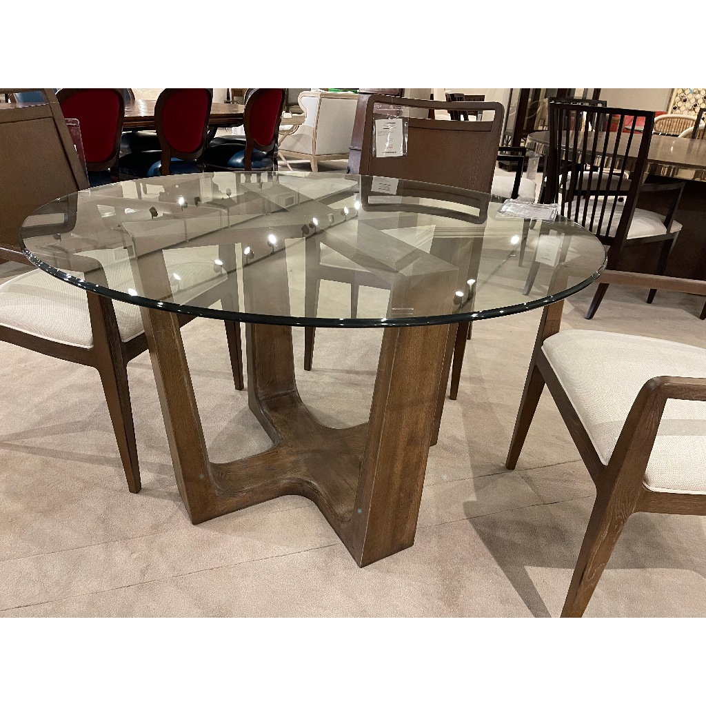 Dining Table with 48 inch glass top C4H-305B-78G Century